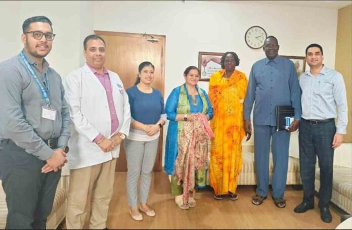 Ex Governor of South Sudan, diabetic neuropathy treatment India, Kailash Hospital Noida, medical tourism India, international patient treatment India, diabetic nerve damage recovery, Dr Prabhat Kumar Kailash Hospital